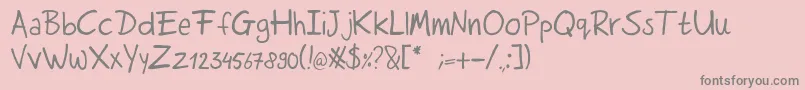 Rutmerhandフォントについての詳細 フォントRutmerhand – ピンクの背景に灰色の文字
