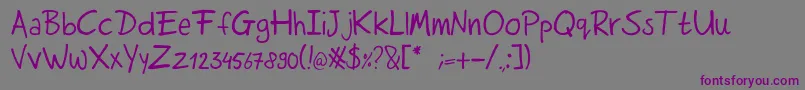 Rutmerhand Font – Purple Fonts on Gray Background