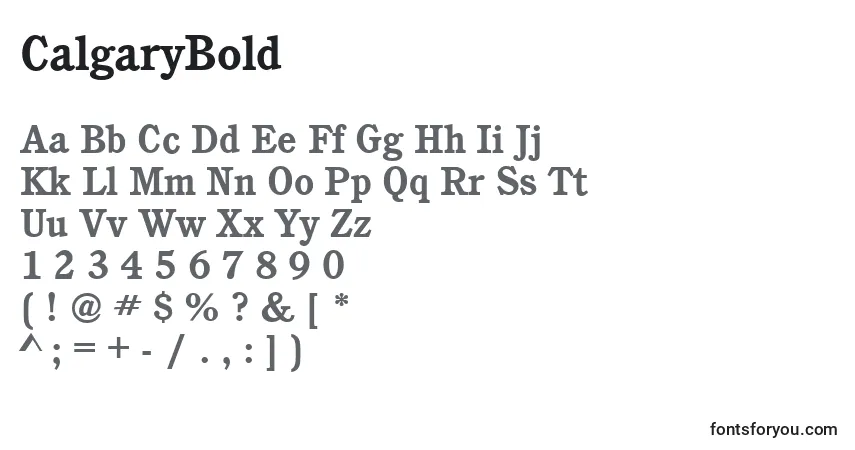 Шрифт CalgaryBold – алфавит, цифры, специальные символы