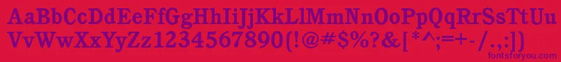 CalgaryBold Font – Purple Fonts on Red Background