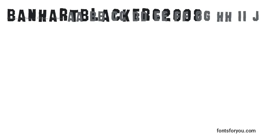 Шрифт BanhartBlackErc2008 – алфавит, цифры, специальные символы