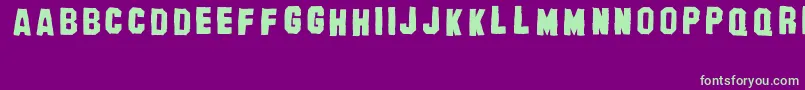 BanhartBlackErc2008 Font – Green Fonts on Purple Background