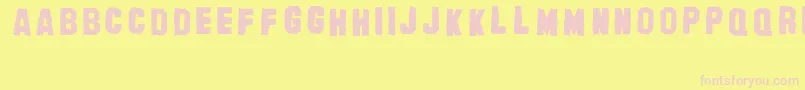 BanhartBlackErc2008 Font – Pink Fonts on Yellow Background