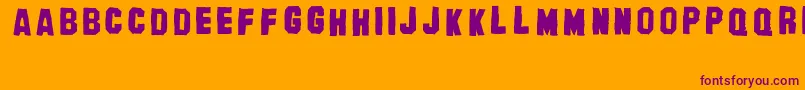 BanhartBlackErc2008 Font – Purple Fonts on Orange Background