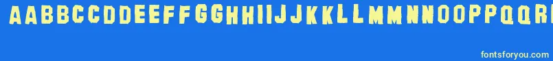 BanhartBlackErc2008 Font – Yellow Fonts on Blue Background