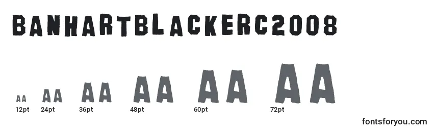 BanhartBlackErc2008 Font Sizes
