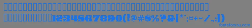 ManegeDeco Font – Blue Fonts on Gray Background
