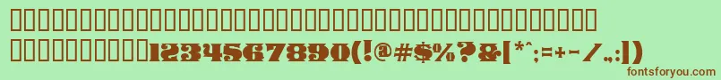 ManegeDeco Font – Brown Fonts on Green Background