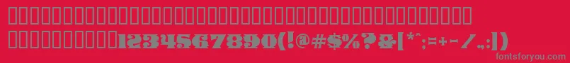 ManegeDeco Font – Gray Fonts on Red Background