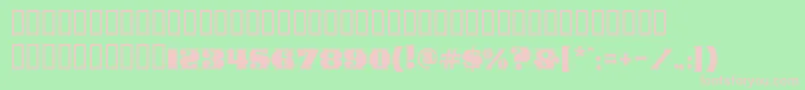 ManegeDeco Font – Pink Fonts on Green Background