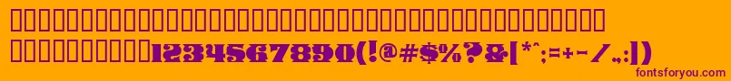 ManegeDeco Font – Purple Fonts on Orange Background