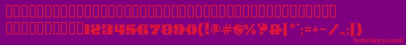 ManegeDeco Font – Red Fonts on Purple Background