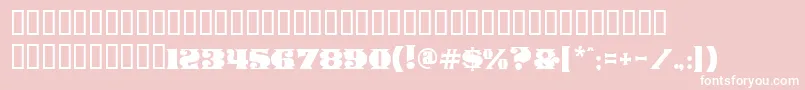 ManegeDeco-Schriftart – Weiße Schriften auf rosa Hintergrund