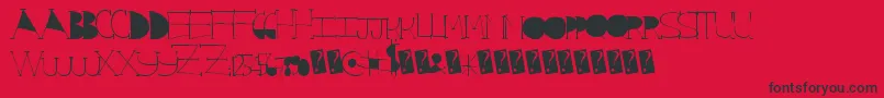 Starrising Font – Black Fonts on Red Background