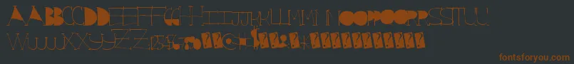 Starrising-fontti – ruskeat fontit mustalla taustalla
