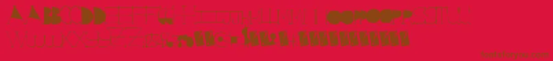 Starrising Font – Brown Fonts on Red Background