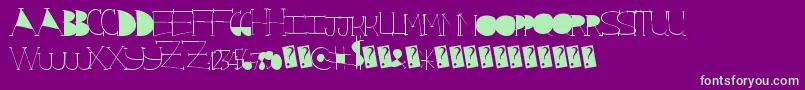 Starrising Font – Green Fonts on Purple Background