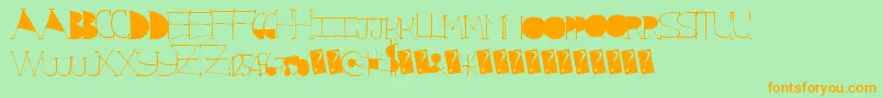 Starrising Font – Orange Fonts on Green Background