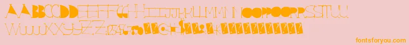 Starrising Font – Orange Fonts on Pink Background