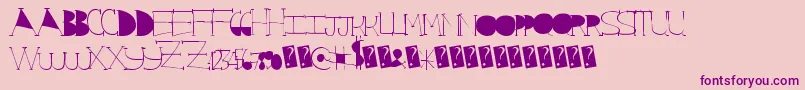Starrising Font – Purple Fonts on Pink Background