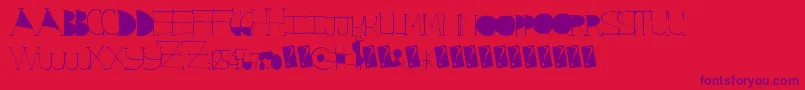Starrising Font – Purple Fonts on Red Background