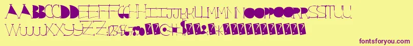 More about Starrising Font Starrising Font – Purple Fonts on Yellow Background