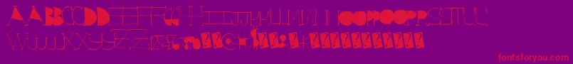 Starrising Font – Red Fonts on Purple Background