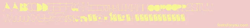 Starrising Font – Yellow Fonts on Pink Background