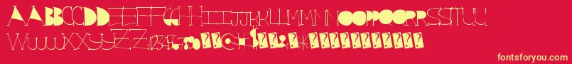 Starrising Font – Yellow Fonts on Red Background