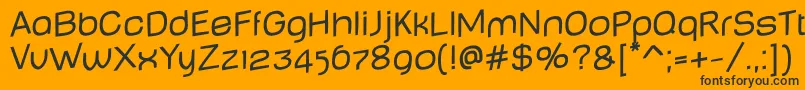 BabyMineplumpJumping Font – Black Fonts on Orange Background