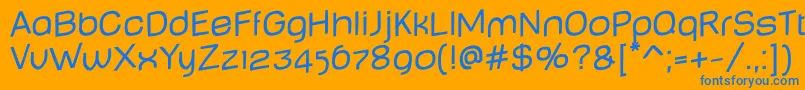 BabyMineplumpJumping Font – Blue Fonts on Orange Background