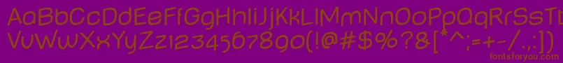 BabyMineplumpJumping Font – Brown Fonts on Purple Background