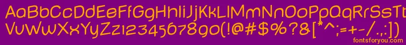 BabyMineplumpJumping Font – Orange Fonts on Purple Background