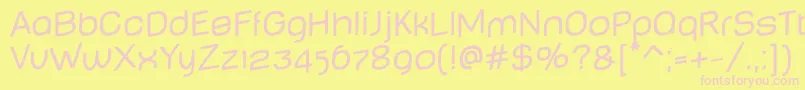 BabyMineplumpJumping Font – Pink Fonts on Yellow Background