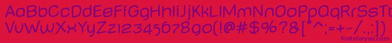 BabyMineplumpJumping Font – Purple Fonts on Red Background