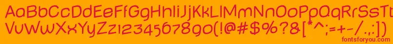 BabyMineplumpJumping Font – Red Fonts on Orange Background