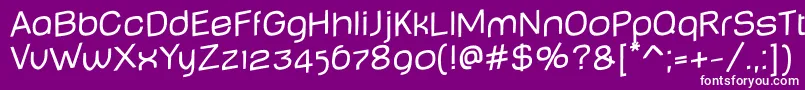 BabyMineplumpJumping Font – White Fonts on Purple Background