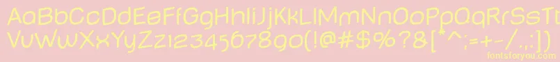 BabyMineplumpJumping Font – Yellow Fonts on Pink Background