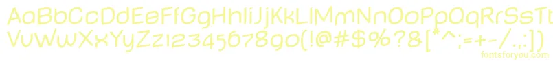 BabyMineplumpJumping Font – Yellow Fonts on White Background