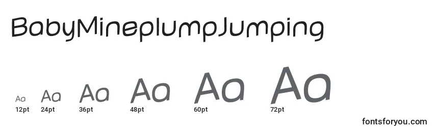 BabyMineplumpJumping Font Sizes
