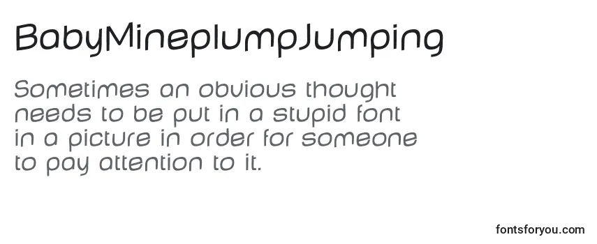 BabyMineplumpJumping Font
