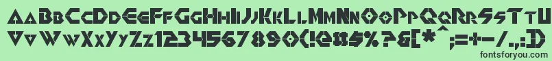 Renegade Font – Black Fonts on Green Background