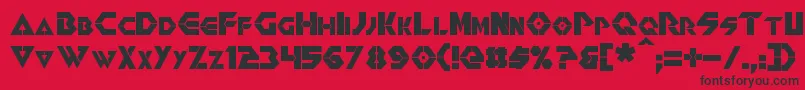 Renegade Font – Black Fonts on Red Background
