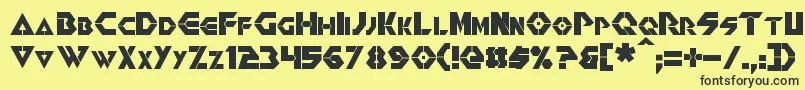 Renegade Font – Black Fonts on Yellow Background