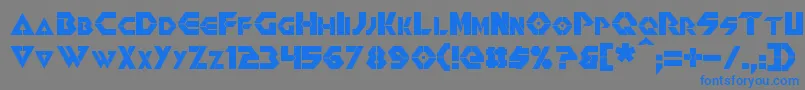 Renegade Font – Blue Fonts on Gray Background