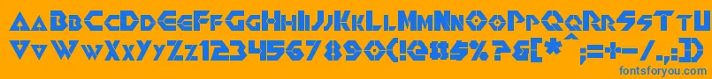 Renegade Font – Blue Fonts on Orange Background