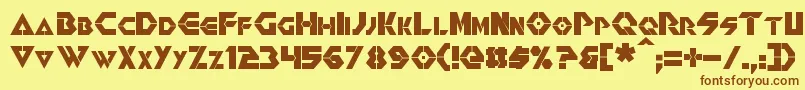 Renegade Font – Brown Fonts on Yellow Background