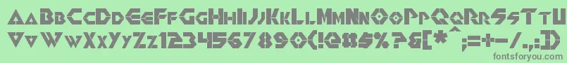 Renegade Font – Gray Fonts on Green Background