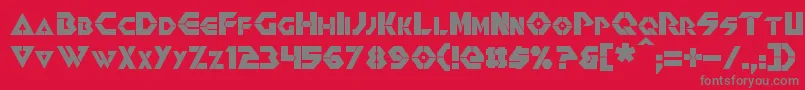Renegade Font – Gray Fonts on Red Background