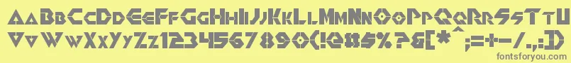 Renegade Font – Gray Fonts on Yellow Background